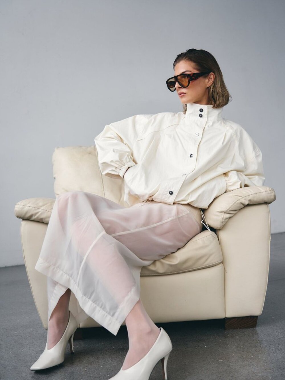 Na-kd High Neck Jacket Offwhite size 34